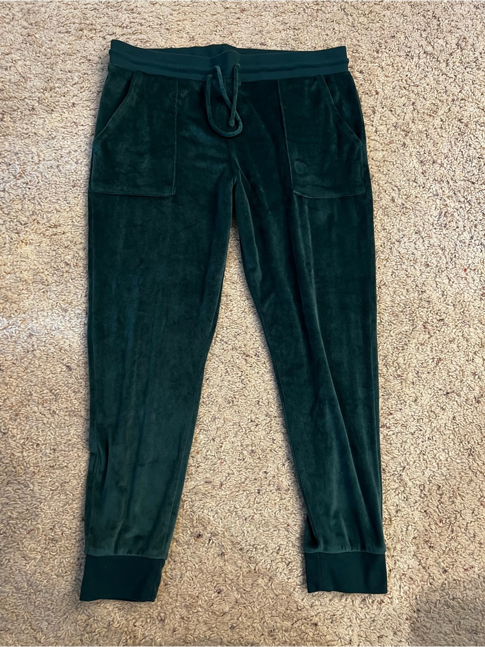 Stars Above Dark Green Velour Lounge Joggers